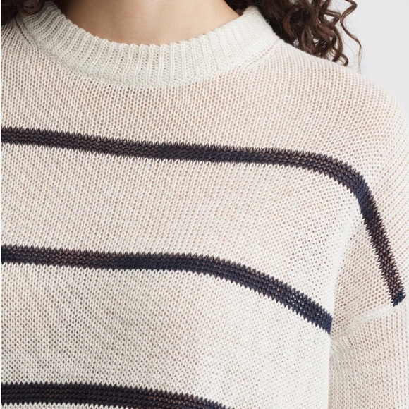 Nordstrom Cream Striped Sweater - Picture 5 of 5